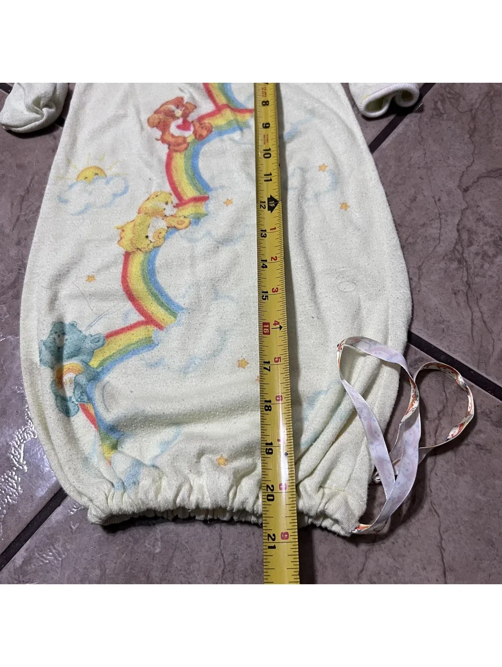 Vintage Carters Care Bear Baby Sleep Sack Gown Pajamas Mittens USA Layette Size